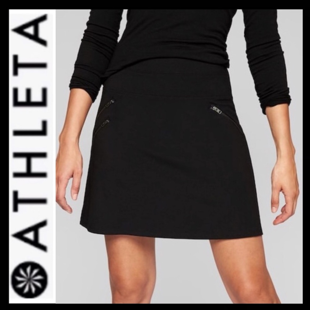 Athleta Ponte Knit Moto Skirt